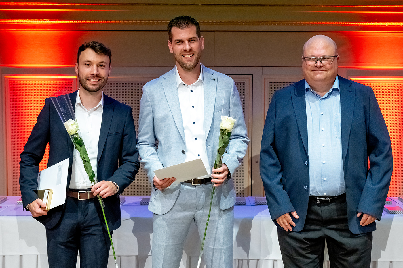 Thomas Fréderic Légeret, Oliver Müller und Martin Häfliger, Mitglied der Prüfungskommission (v.l n.r)