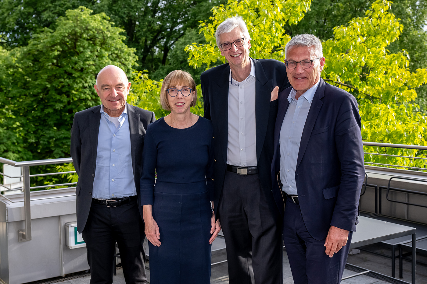 Ständerat Daniel Jositsch, Vizepräsidentin Susanne Grau, Nationalrat Pirmin Schwander und Präsident Dieter Pfaff (von links)